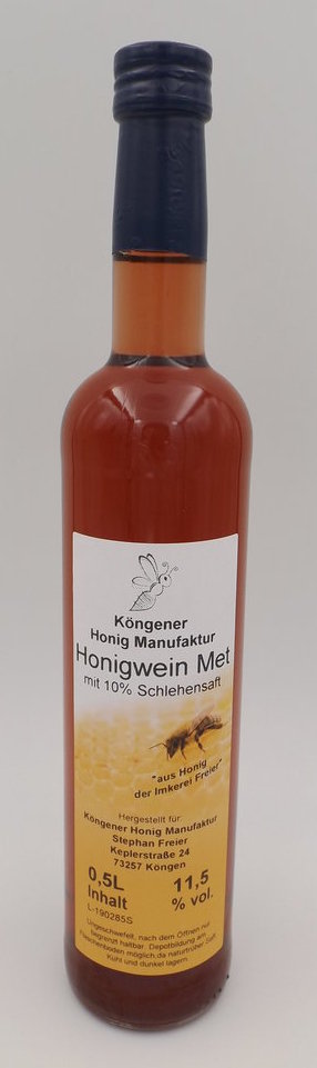Honigwein - Met m. 10% Schlehensaft 0,5l